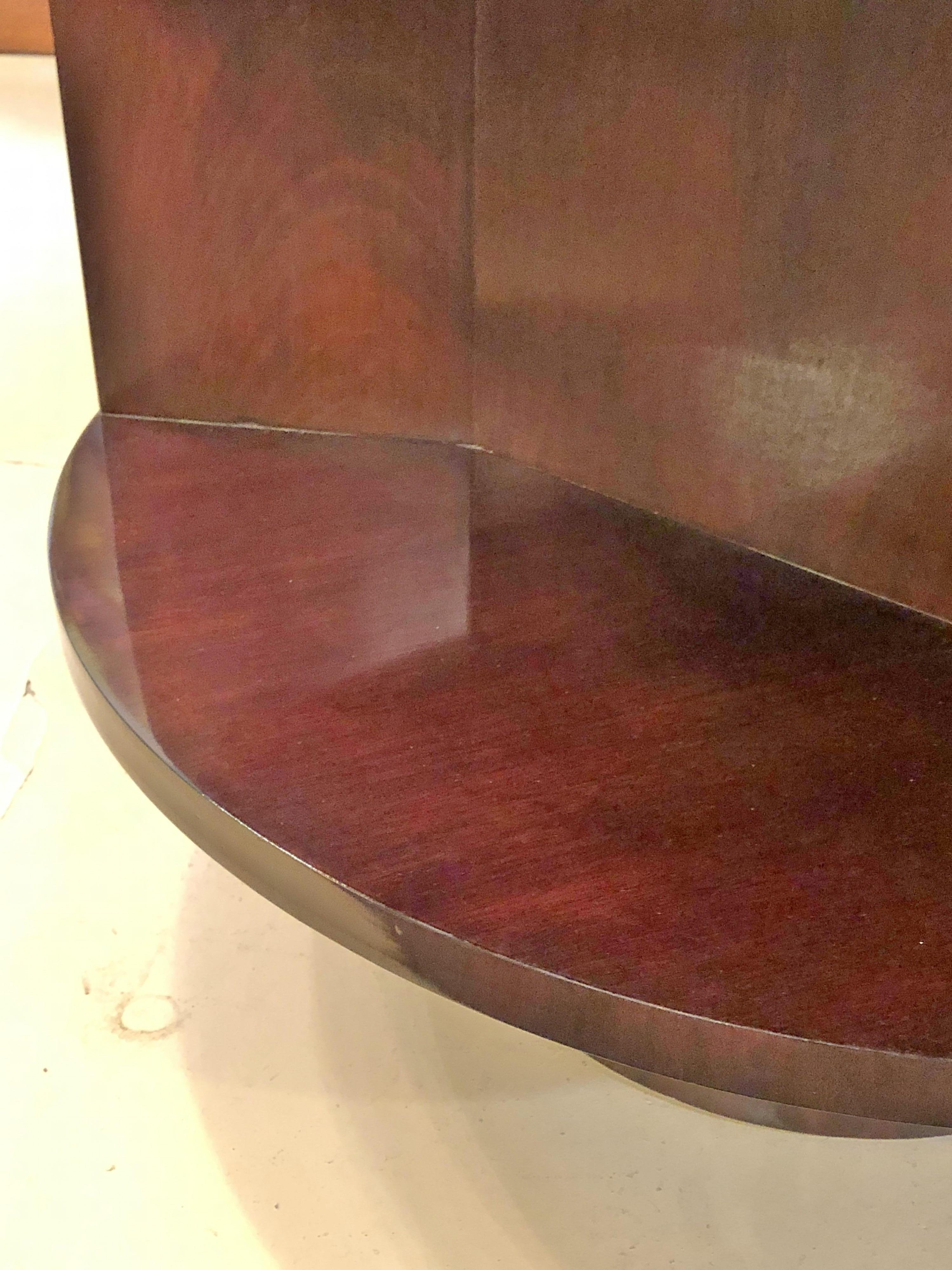 Wood Ralph Lauren Round Mahogany Coffee or End Table