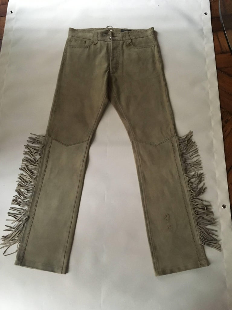 Ralph Lauren RRL Limited Collection Western Fringed Pants For Sale