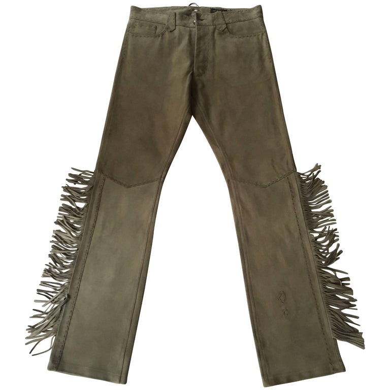 Ralph Lauren RRL Limited Collection Western Fringed Pants For Sale 