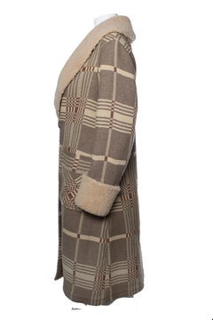 Ralph Lauren RRL, Shearling-collar jacquard coat