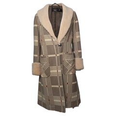 Ralph Lauren RRL, Shearling-collar jacquard coat