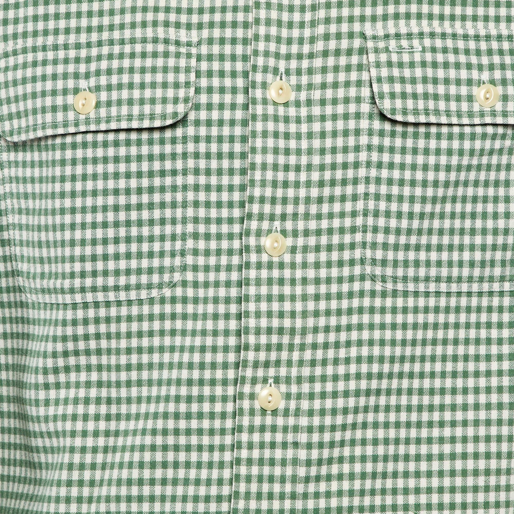 Grigio Ralph Lauren Rugby Camicia vintage in cotone Greene & Greene Check M. in vendita