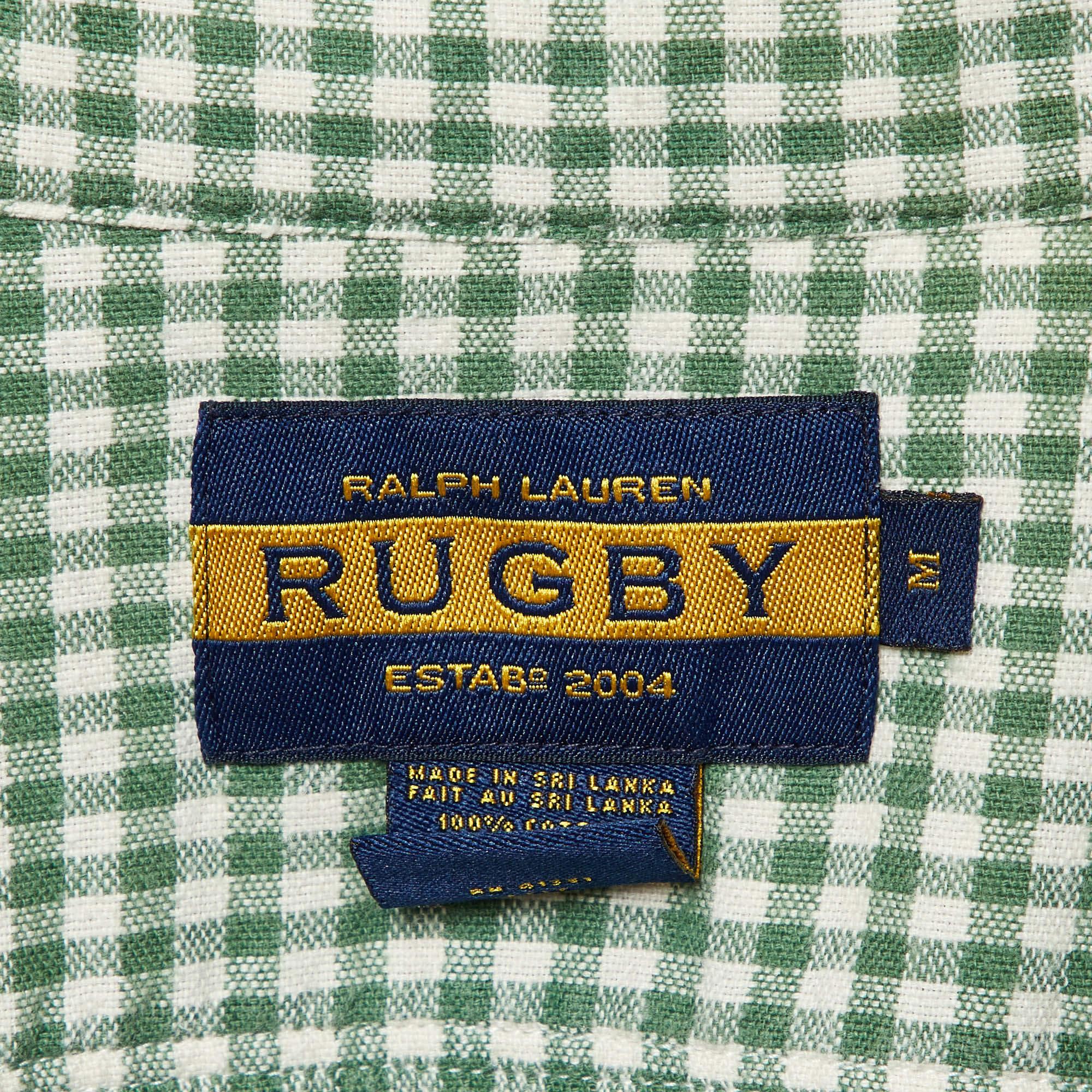 Ralph Lauren Rugby Camicia vintage in cotone Greene & Greene Check M. In condizioni buone in vendita a Dubai, Al Qouz 2