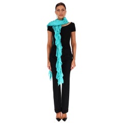 Ralph Lauren Runway Collection Ruffled Silk Scarf
