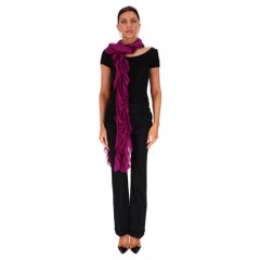 Ralph Lauren Runway Collection Ruffled Silk Scarf
