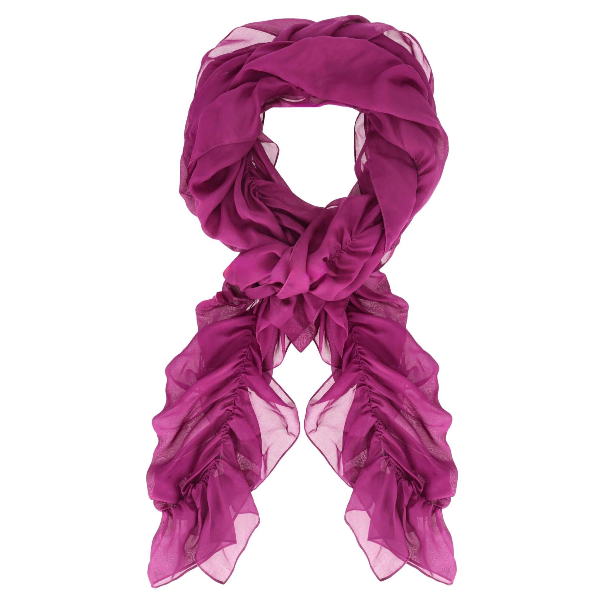 Pañuelo de seda con volantes Ralph Lauren Runway Collection en venta