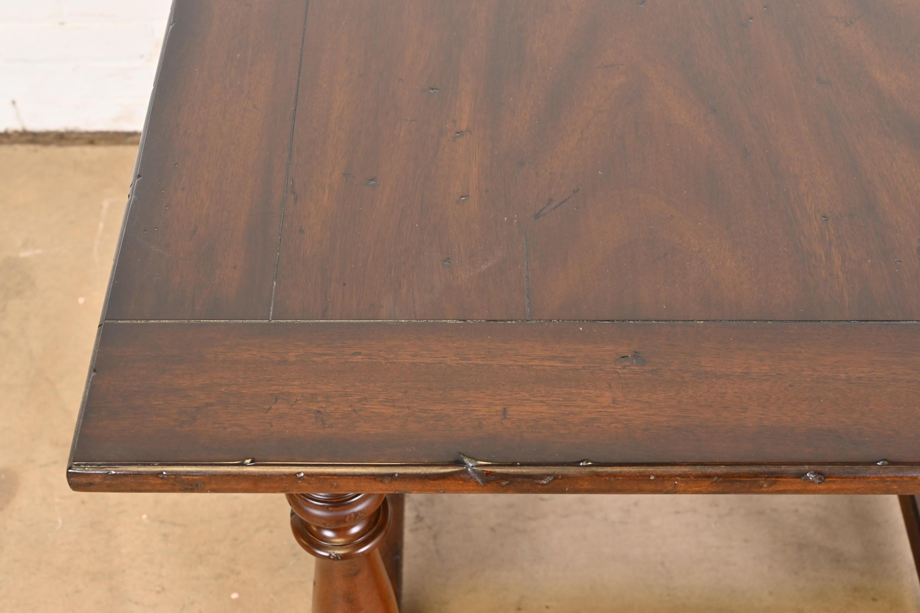 Ralph Lauren Rustic European Carved Walnut Side Table For Sale 4