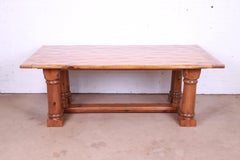 Ralph Lauren Rustic European Style Solid Pine Harvest Dining Table
