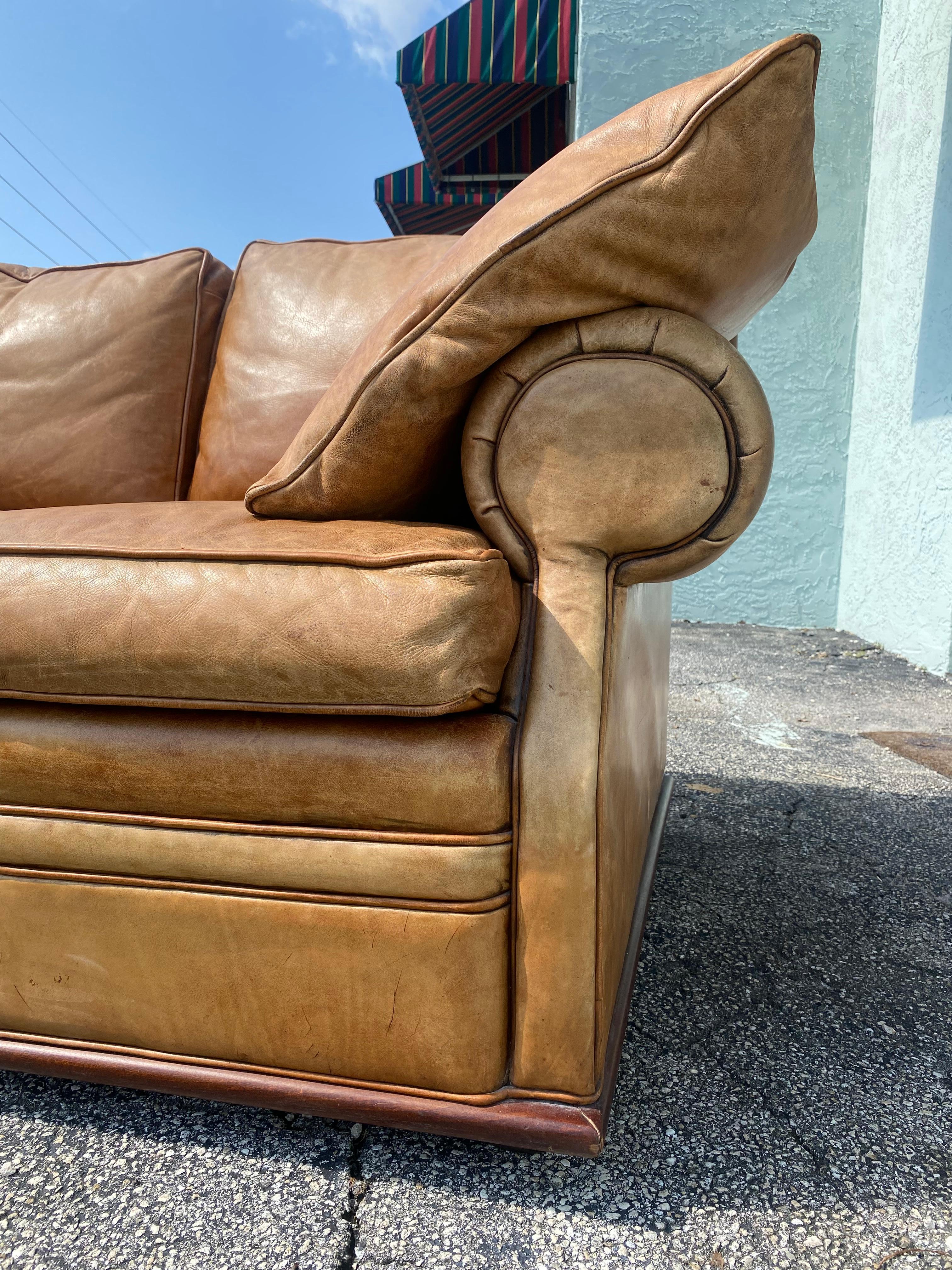 Ralph Lauren Saddle Leather Floating Sofa 3