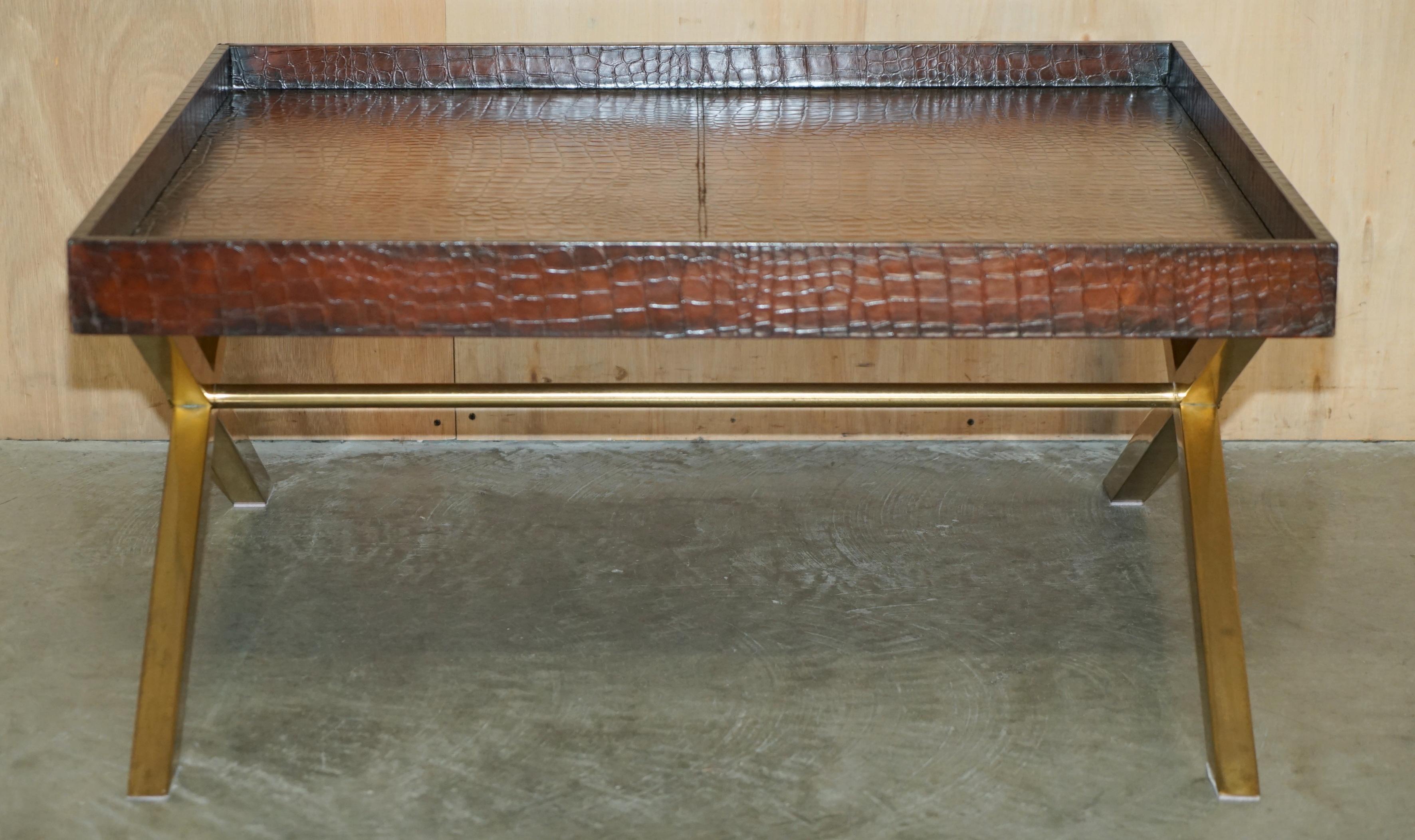 crocodile table wood