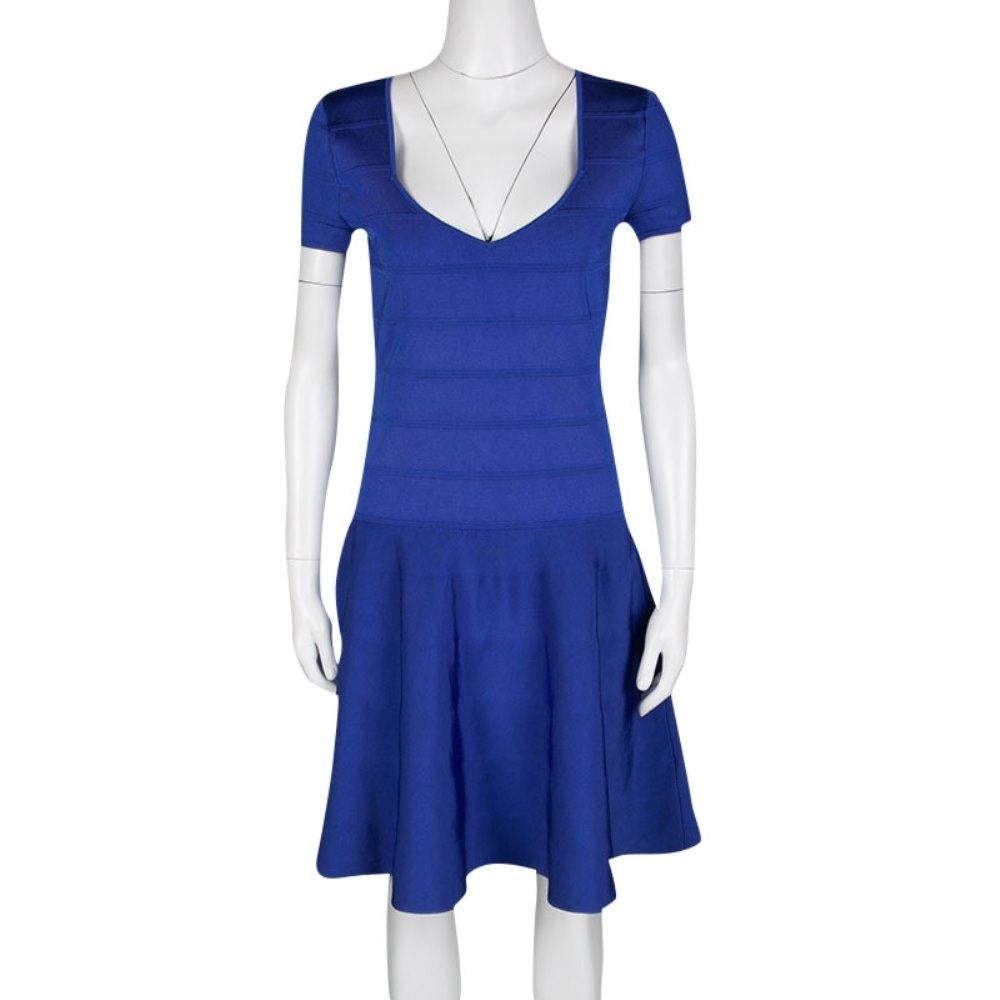 sapphire blue short dress