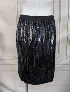 Ralph Lauren Sequin Trimmed Chiffon Skirt, Purple Label