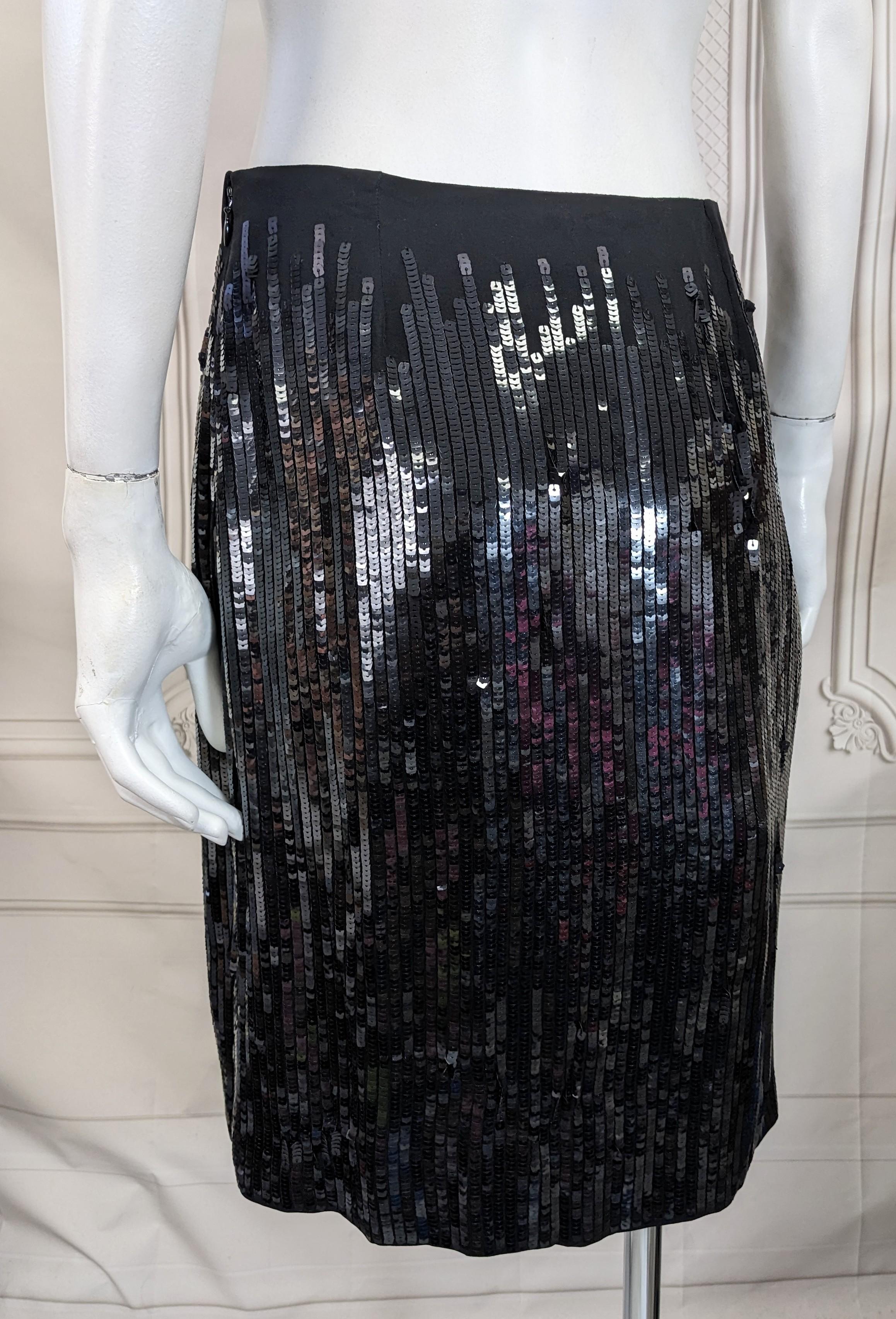 Falda de gasa con adornos de lentejuelas Ralph Lauren, Etiqueta morada en venta 2