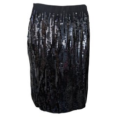 Ralph Lauren Sequin Trimmed Chiffon Skirt, Purple Label
