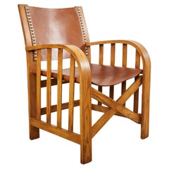 Used Ralph Lauren Sheltering Sky Leather Sling Dining Armchair