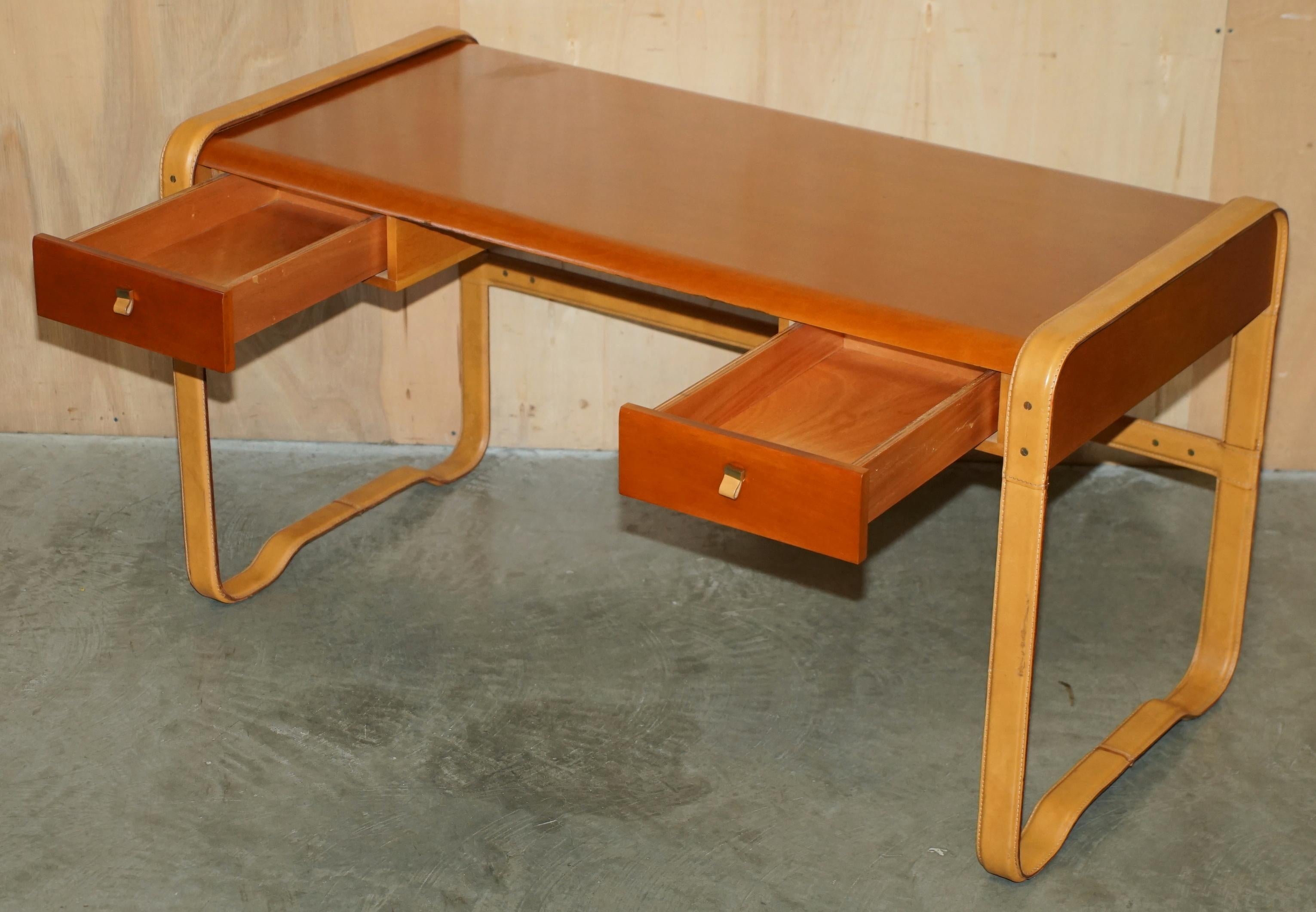 RALPH LAUREN CUERO FIRMADO Y ESTAMPADO HECHO EN ITALIA Y MESA DE ESCRITORIO DE ARce en venta 8