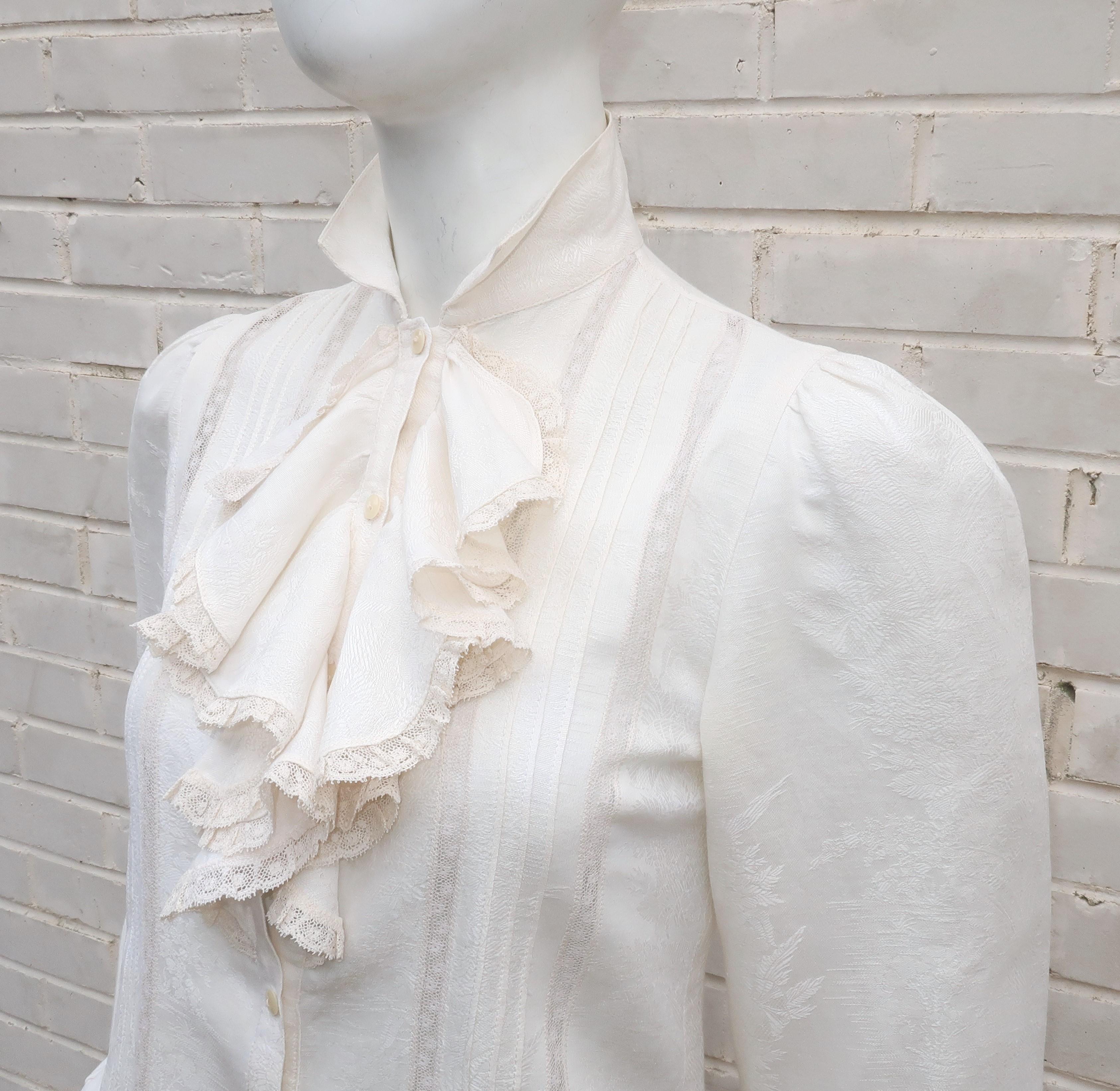 ralph lauren white lace blouse