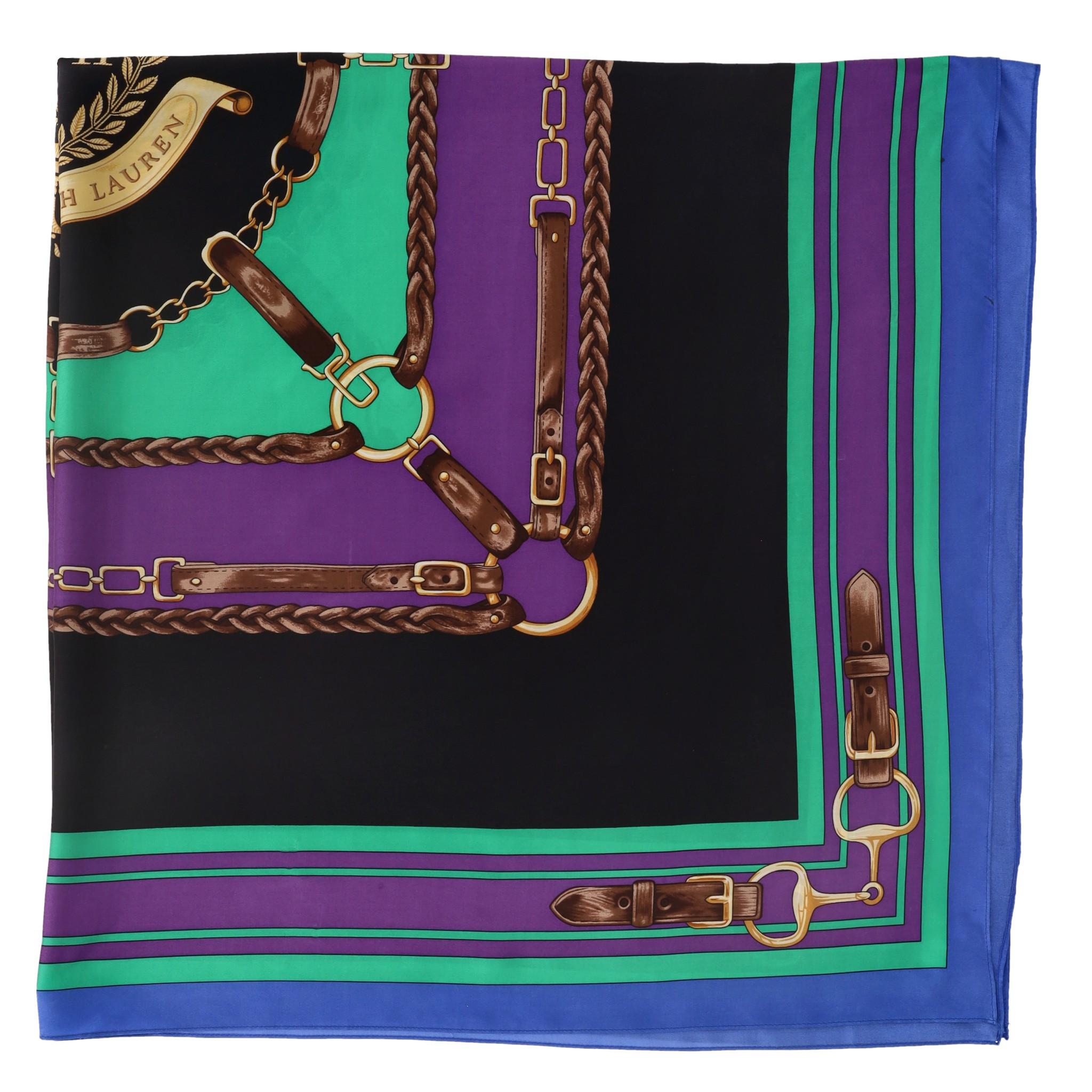 Ralph Lauren Silk Equestrian Scarf In Fair Condition For Sale In London, GB