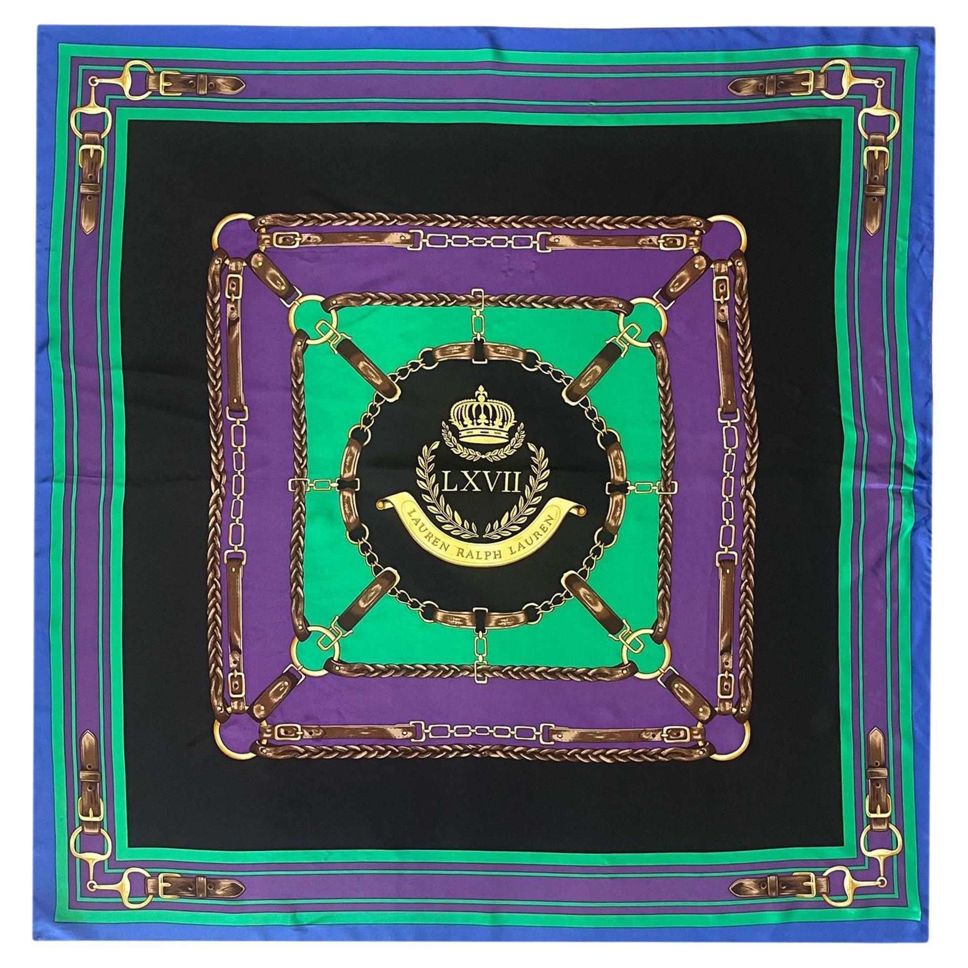 Ralph Lauren Silk Equestrian Scarf For Sale