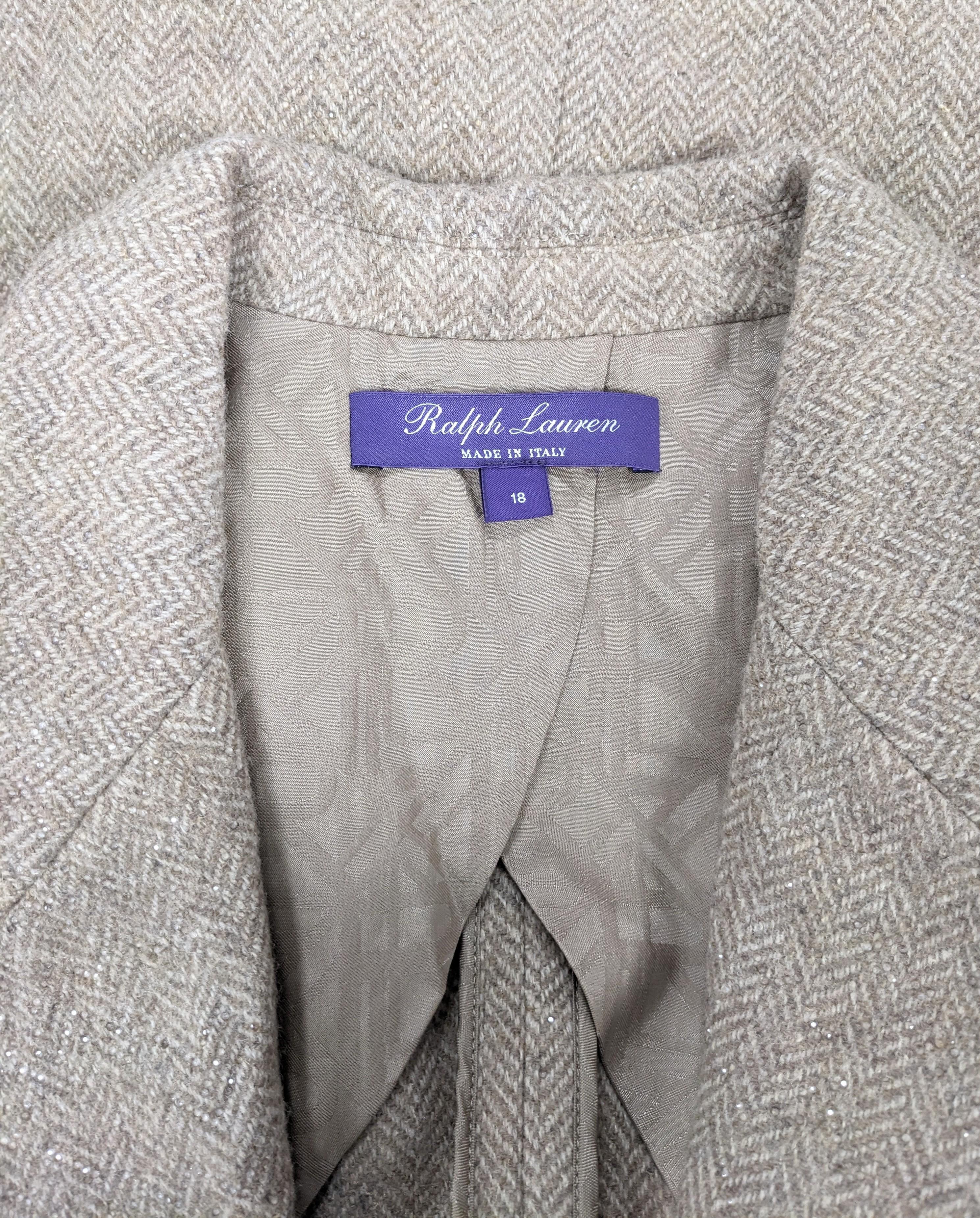 Blazer en tweed de soie et cristaux Swarovski de Ralph Lauren, Purple Label en vente 2