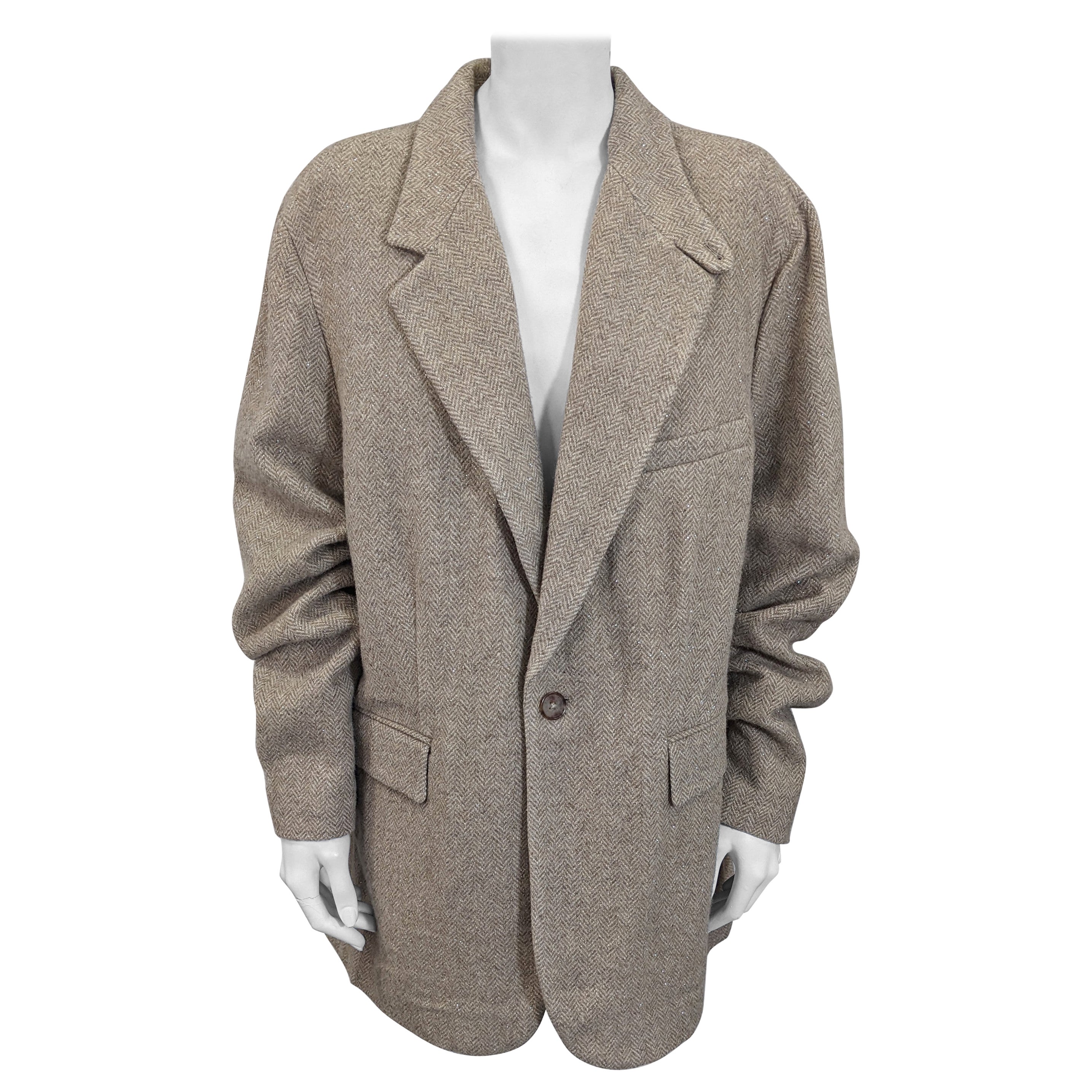 Ralph Lauren Silk Tweed and Swarovski Crystal Blazer, Purple Label