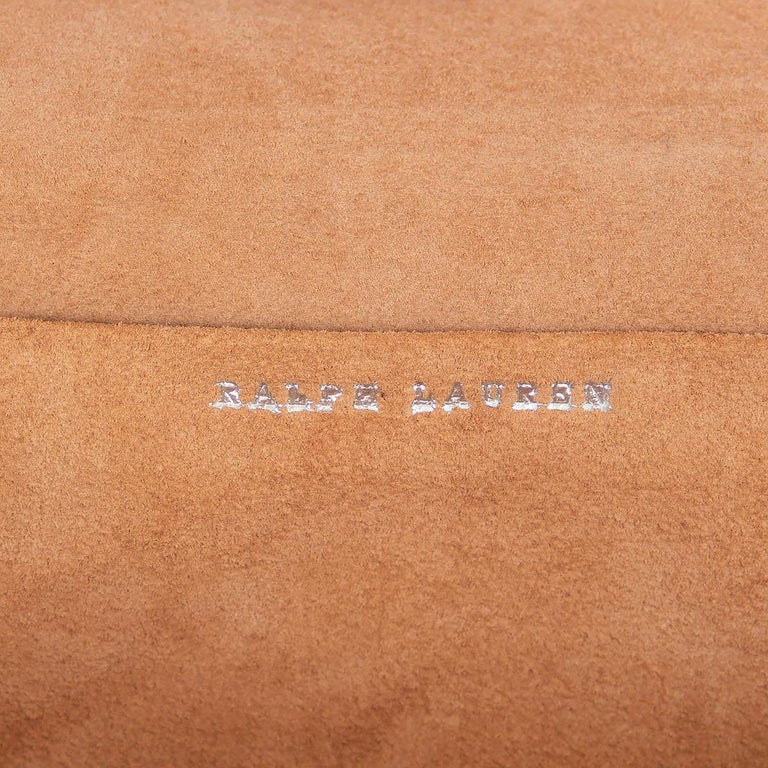 RALPH LAUREN silver ENGRAVED METAL Clutch Shoulder Bag For Sale 2