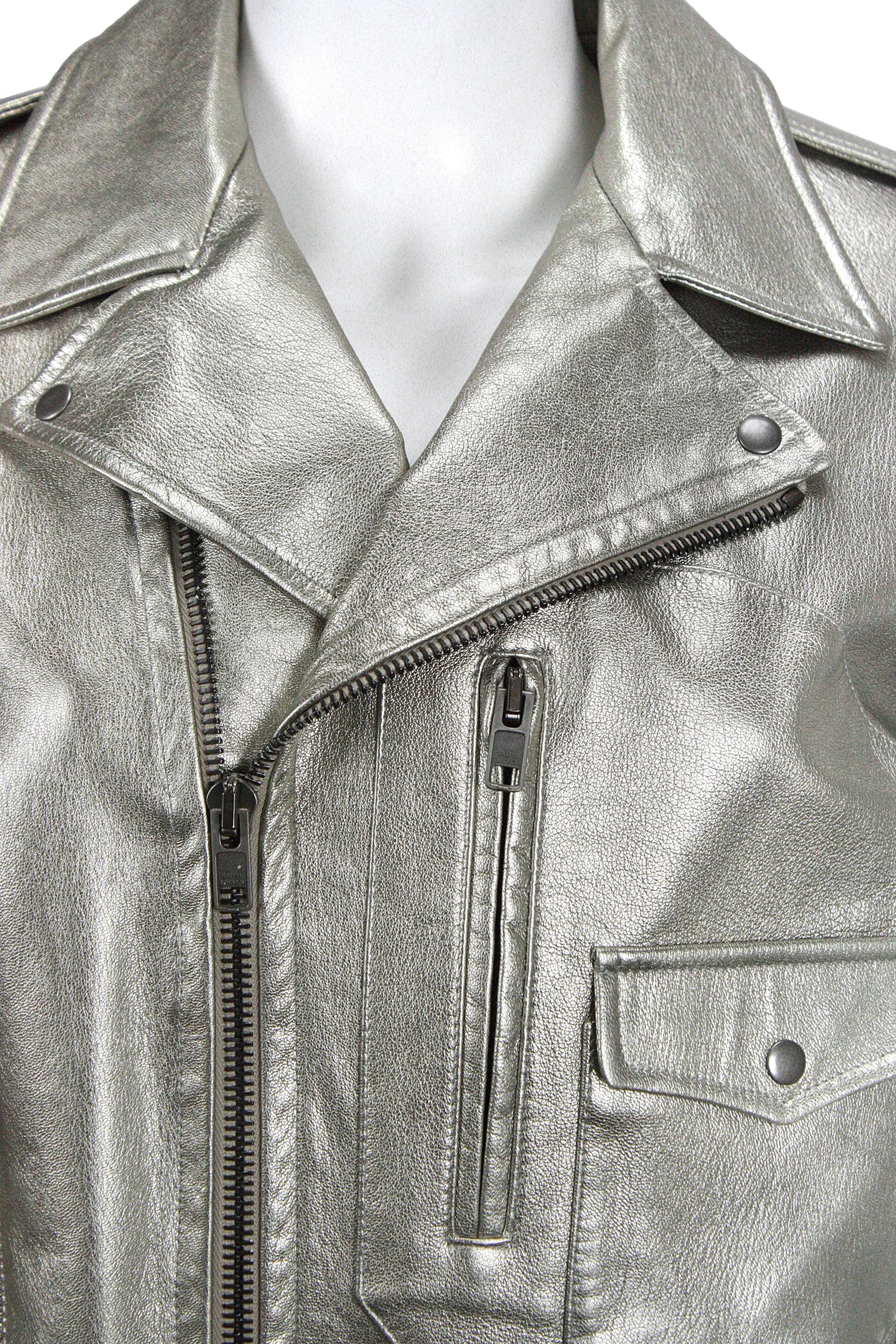 silver leather jacket