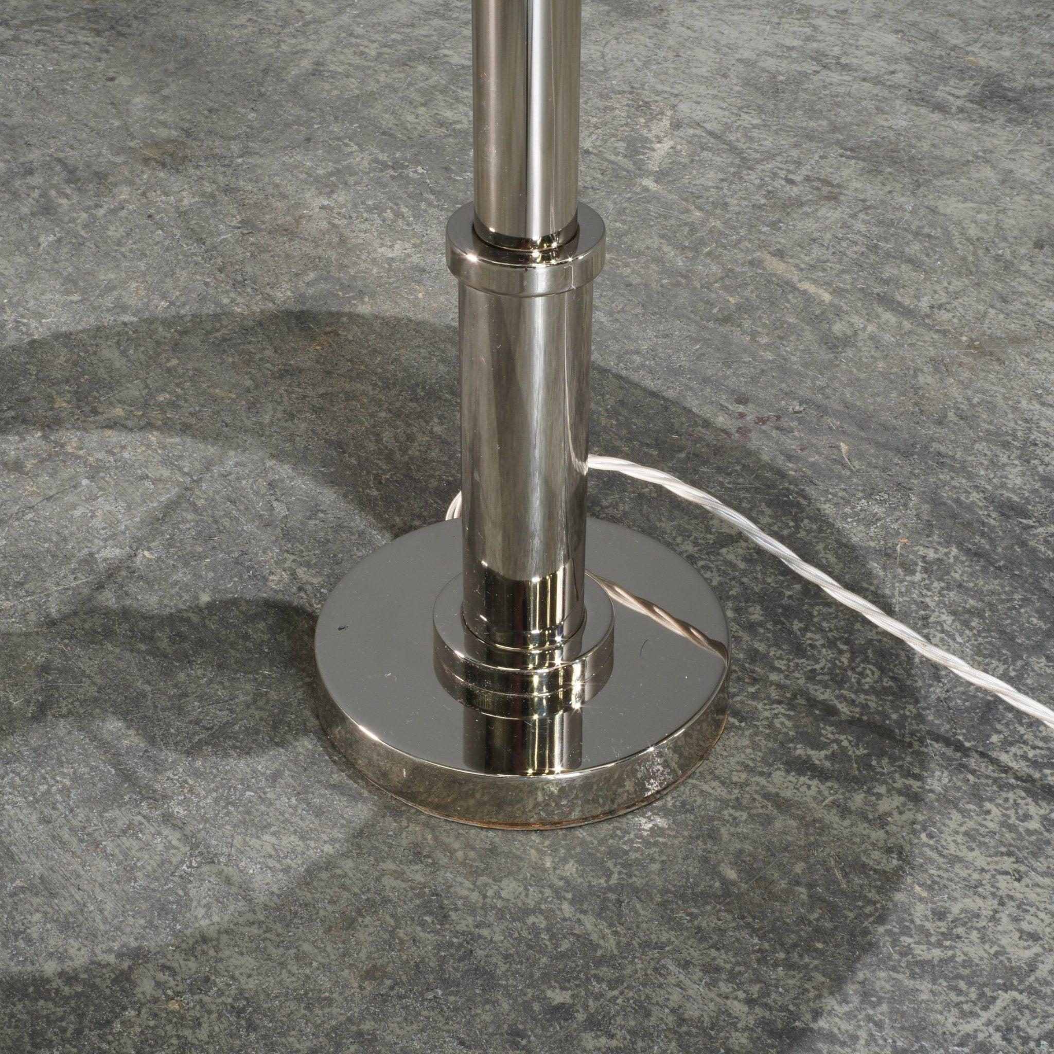 Tissu Lampe de table argentée Ralph Lauren en vente