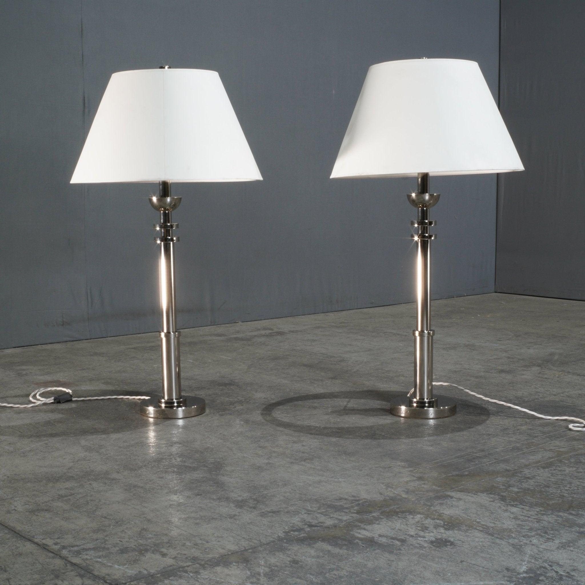 Lampe de table argentée Ralph Lauren en vente 1