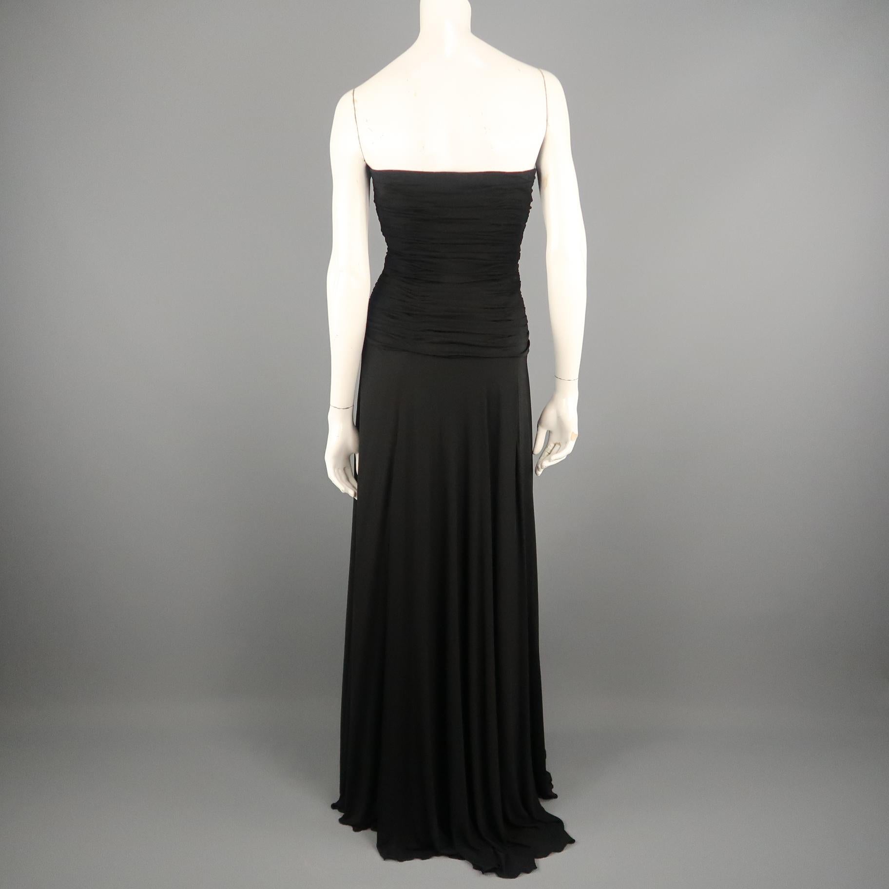ralph lauren black strapless dress