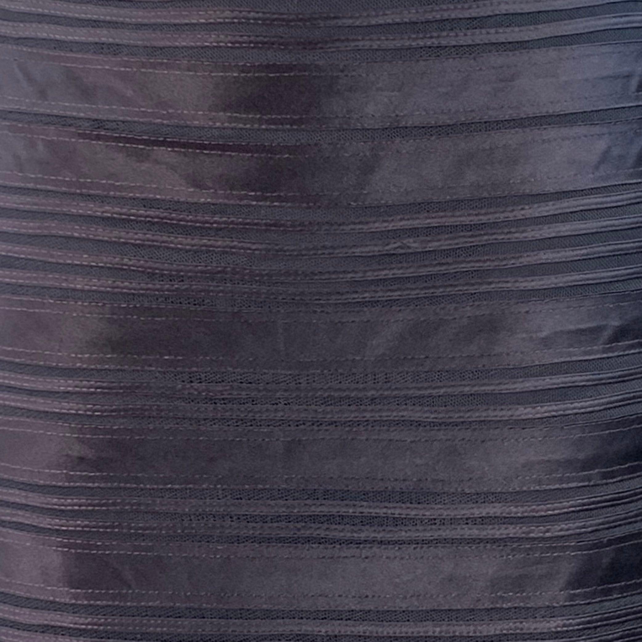 RALPH LAUREN Größe 10 Marineblau Satin Streifen Riemchen Langes Abendkleid (Schwarz) im Angebot