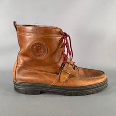 RALPH LAUREN Size 13 Brown Red Leather Boots