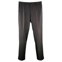 RALPH LAUREN Taille 32 Pantalon droit en laine sergée noire