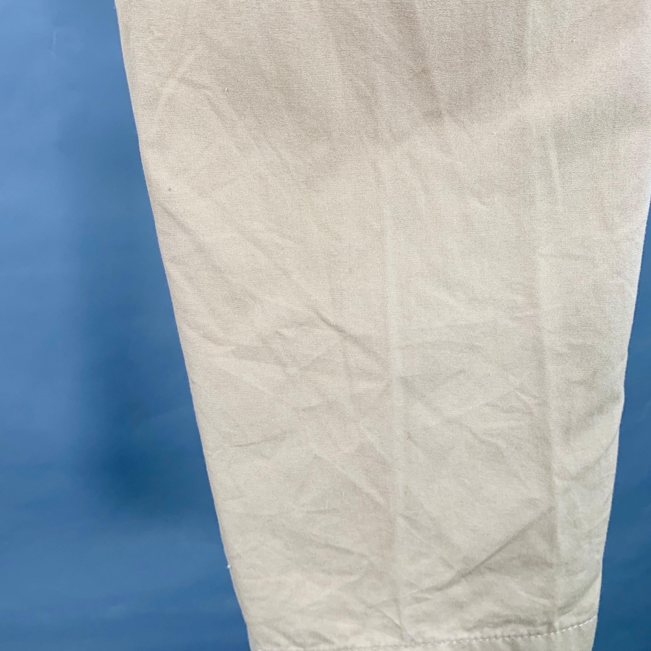 RALPH LAUREN Größe 32 Khaki Geknitterte Baumwolle Flache Vorderseite Freizeithose im Zustand „Gut“ im Angebot in San Francisco, CA