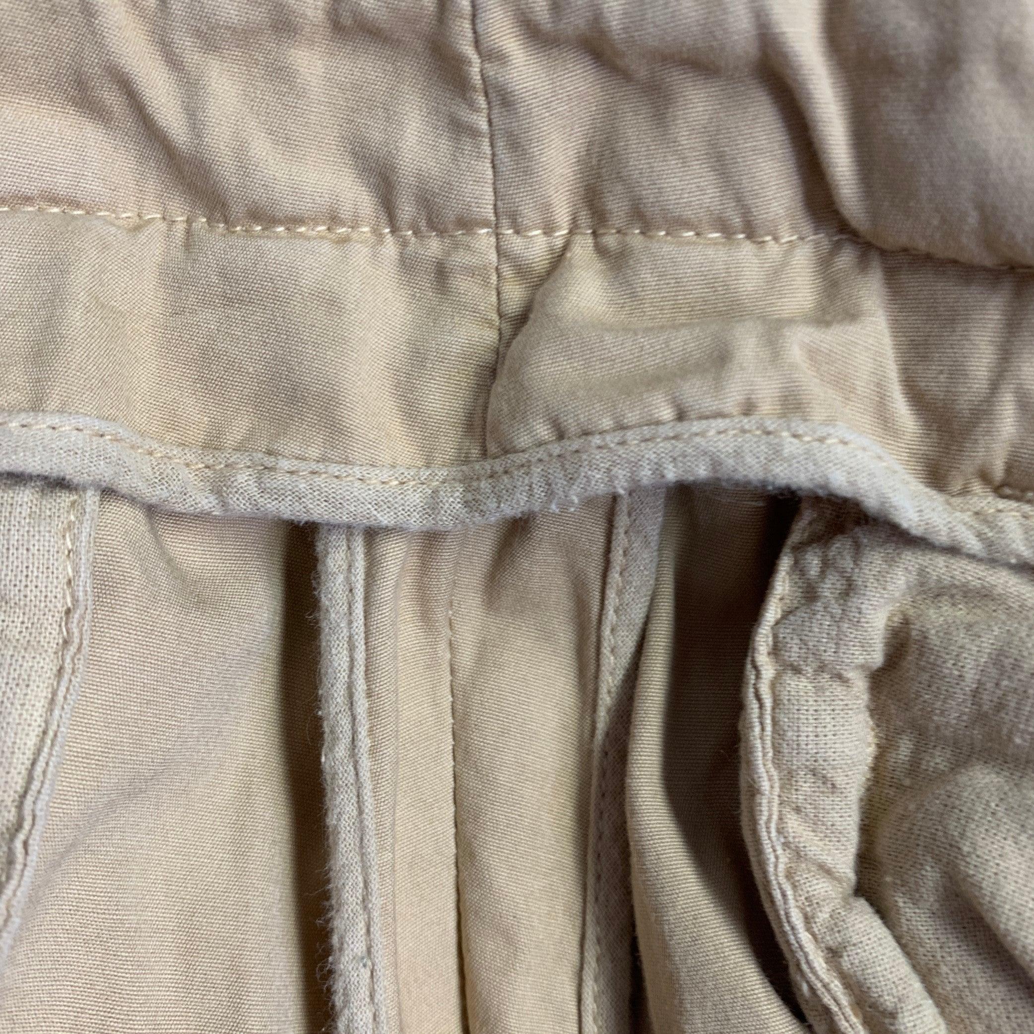 RALPH LAUREN Größe 32 Khaki Geknitterte Baumwolle Flache Vorderseite Freizeithose im Angebot 3