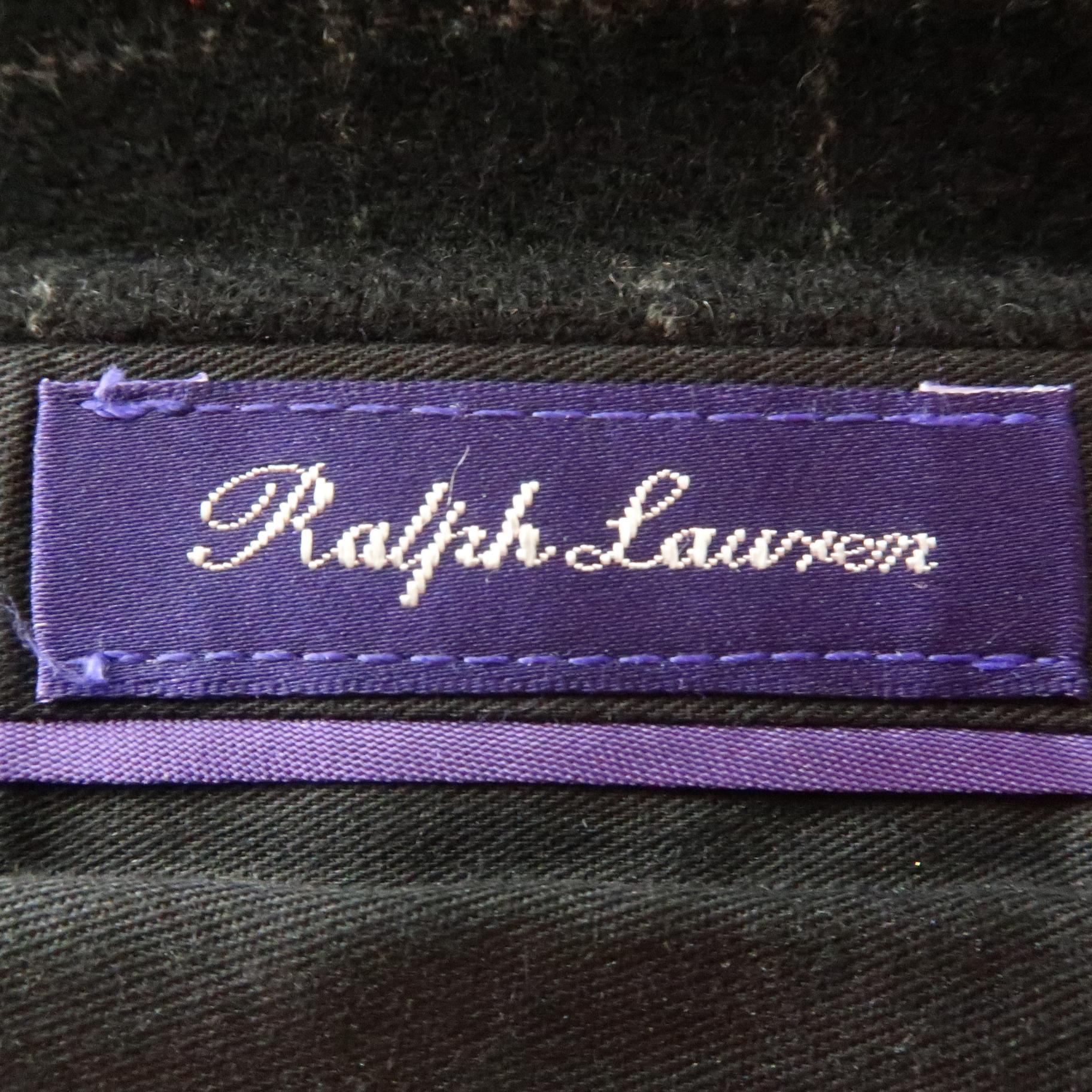 Men's RALPH LAUREN Size 34 Black & Grey Window Pane Cashmere 31 Pleated Dress Pants