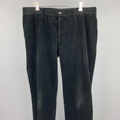 RALPH LAUREN Size 36 Black Zip Fly Corduroy Casual Pants