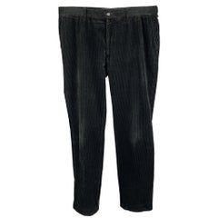 RALPH LAUREN Size 36 Black Zip Fly Corduroy Casual Pants