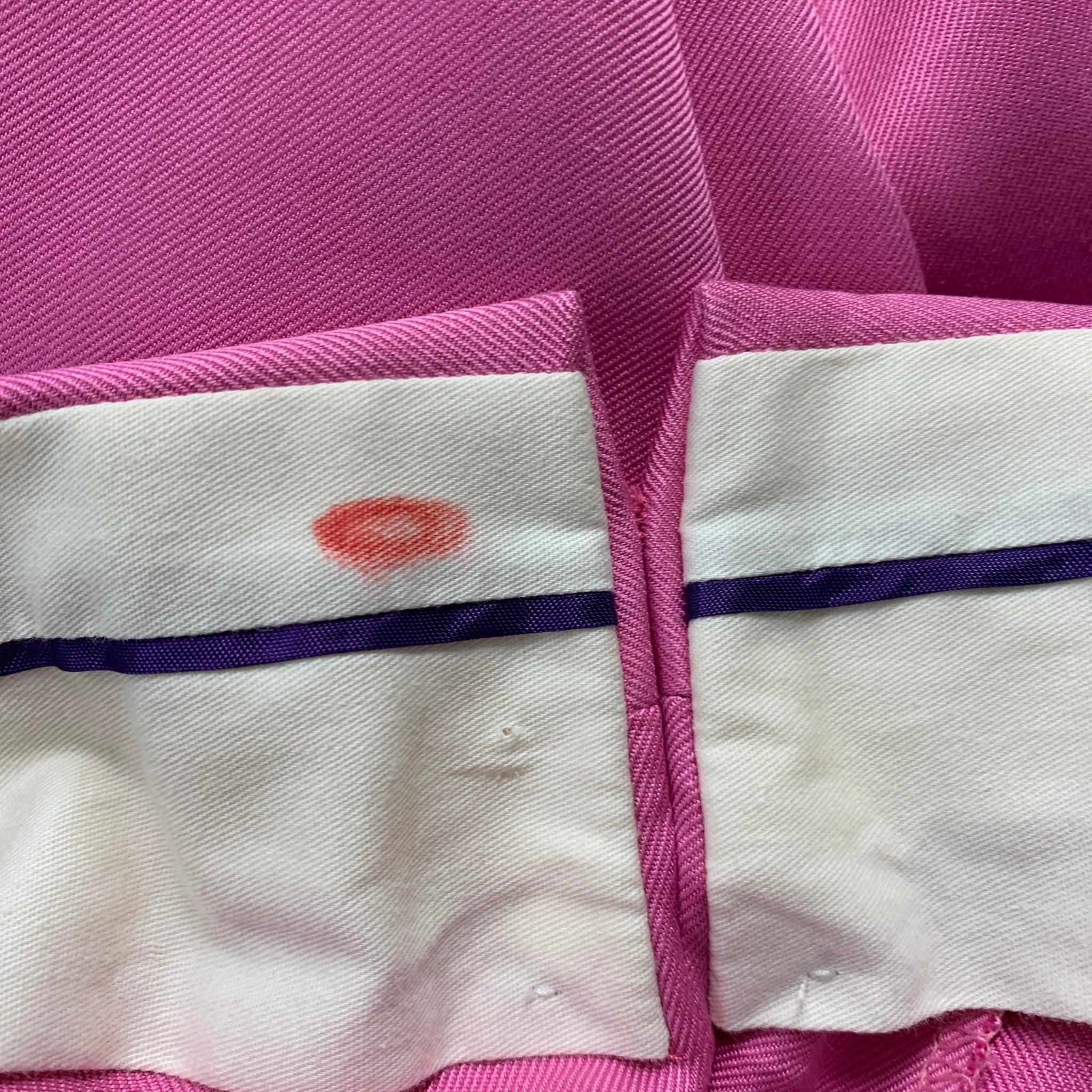 RALPH LAUREN Size 36 Pink Silk Pleated Dress Pants For Sale 3
