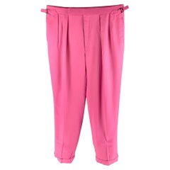 RALPH LAUREN Size 36 Pink Silk Pleated Dress Pants