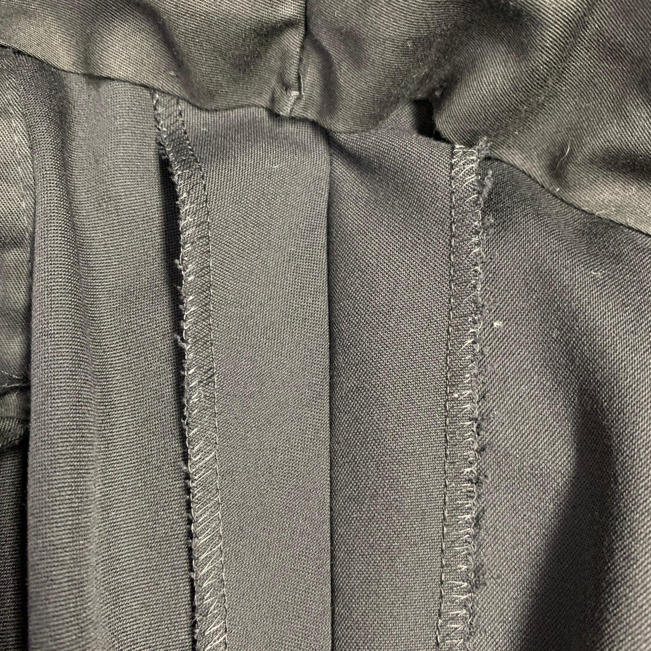 RALPH LAUREN Size 37 Black Wool Tuxedo Dress Pants For Sale 1