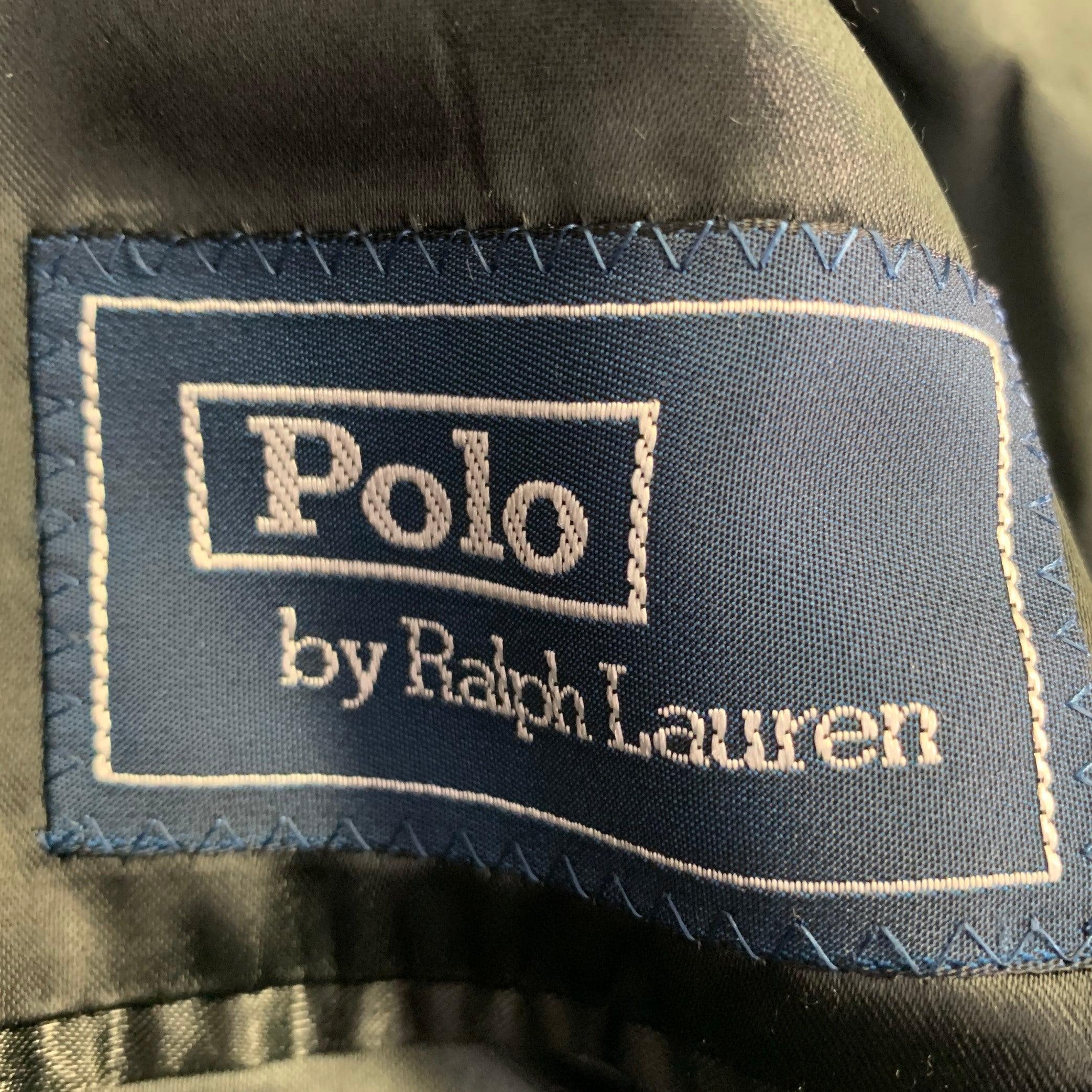 RALPH LAUREN Taille 38 Laine velours noir bordé de boutons cachés à revers échancré Coates Pour hommes en vente