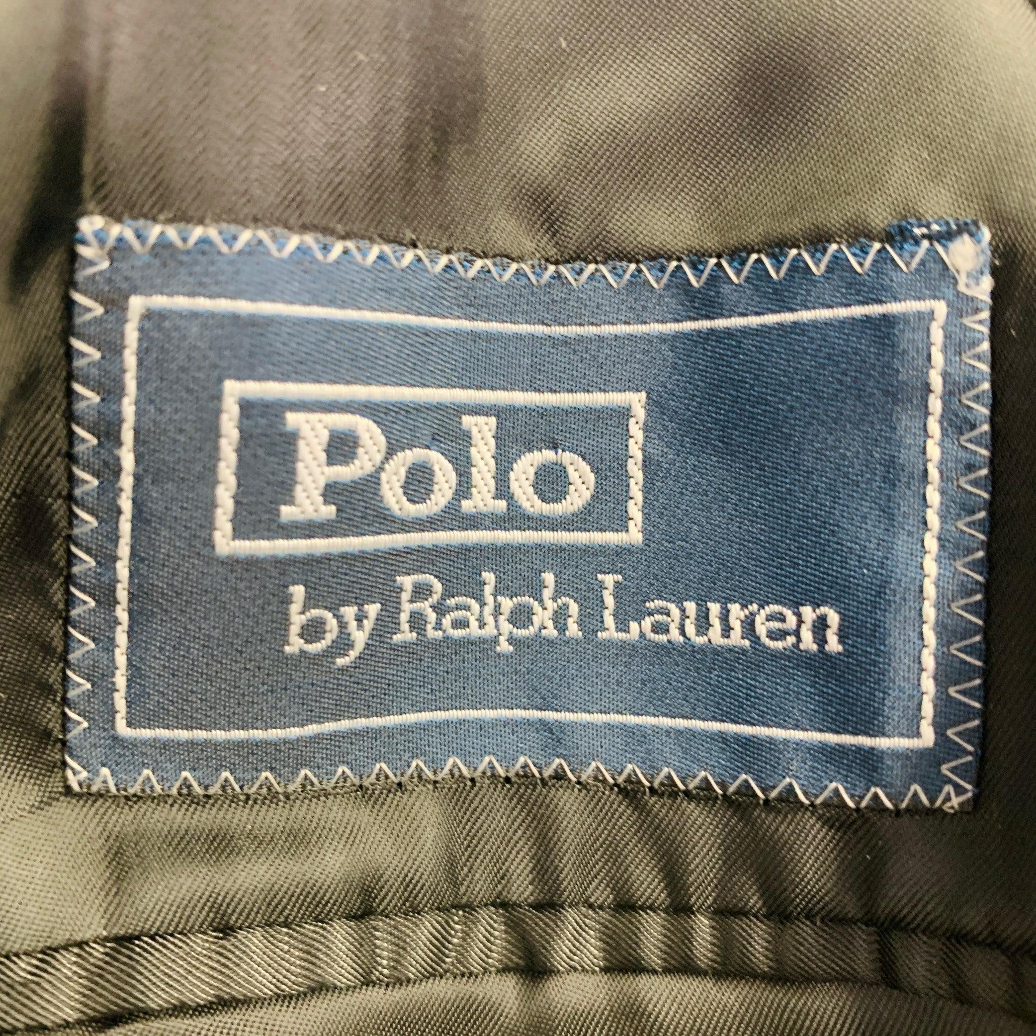 RALPH LAUREN Size 38 Regular Black Cashmere Double Breasted Sport Coat For Sale 6