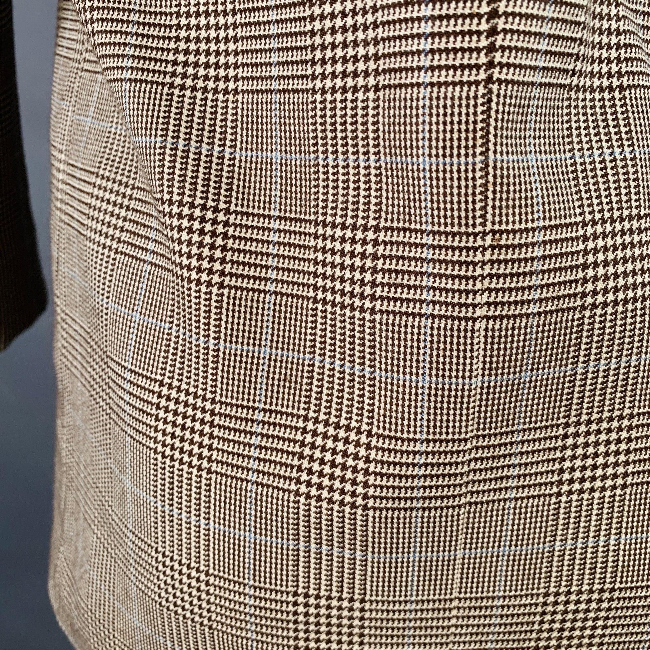RALPH LAUREN Size 38 Regular Brown Beige Plaid Cashmere Silk Sport Coat For Sale 2