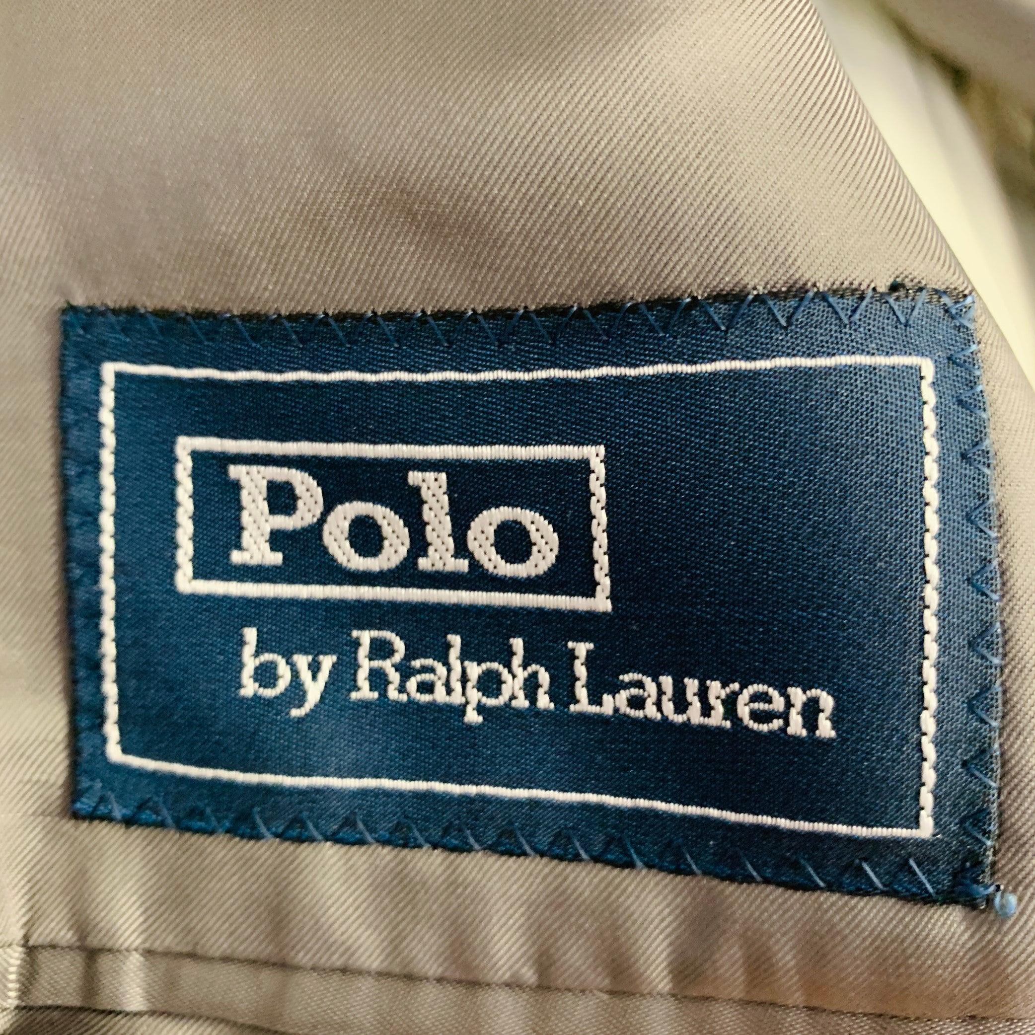 RALPH LAUREN Size 38 Regular Grey Black Window Pane Cashmere Sport Coat For Sale 1