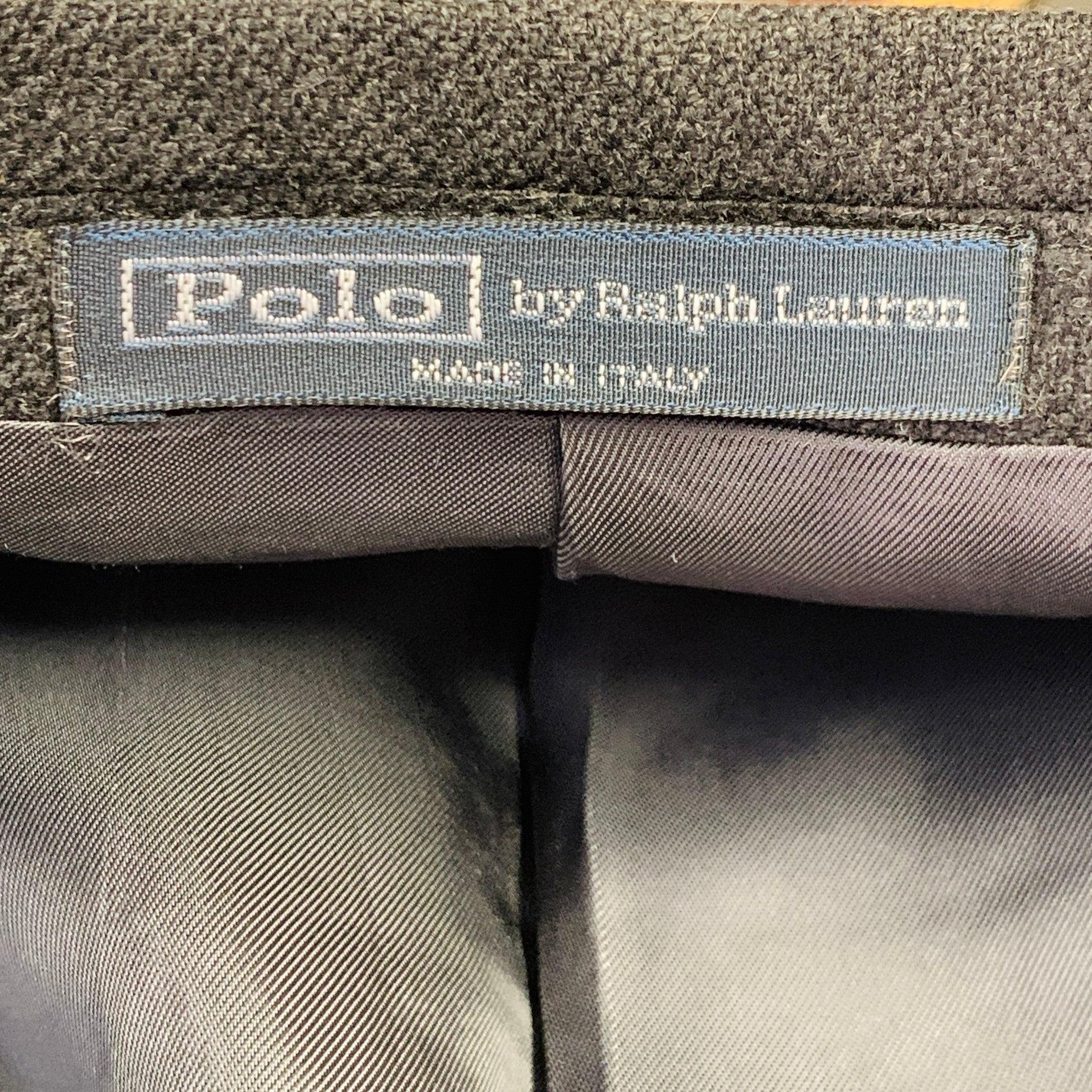 RALPH LAUREN Taille 38 Regular Grey Black Woven Wool Notch Lapel Sport Coat en vente 6