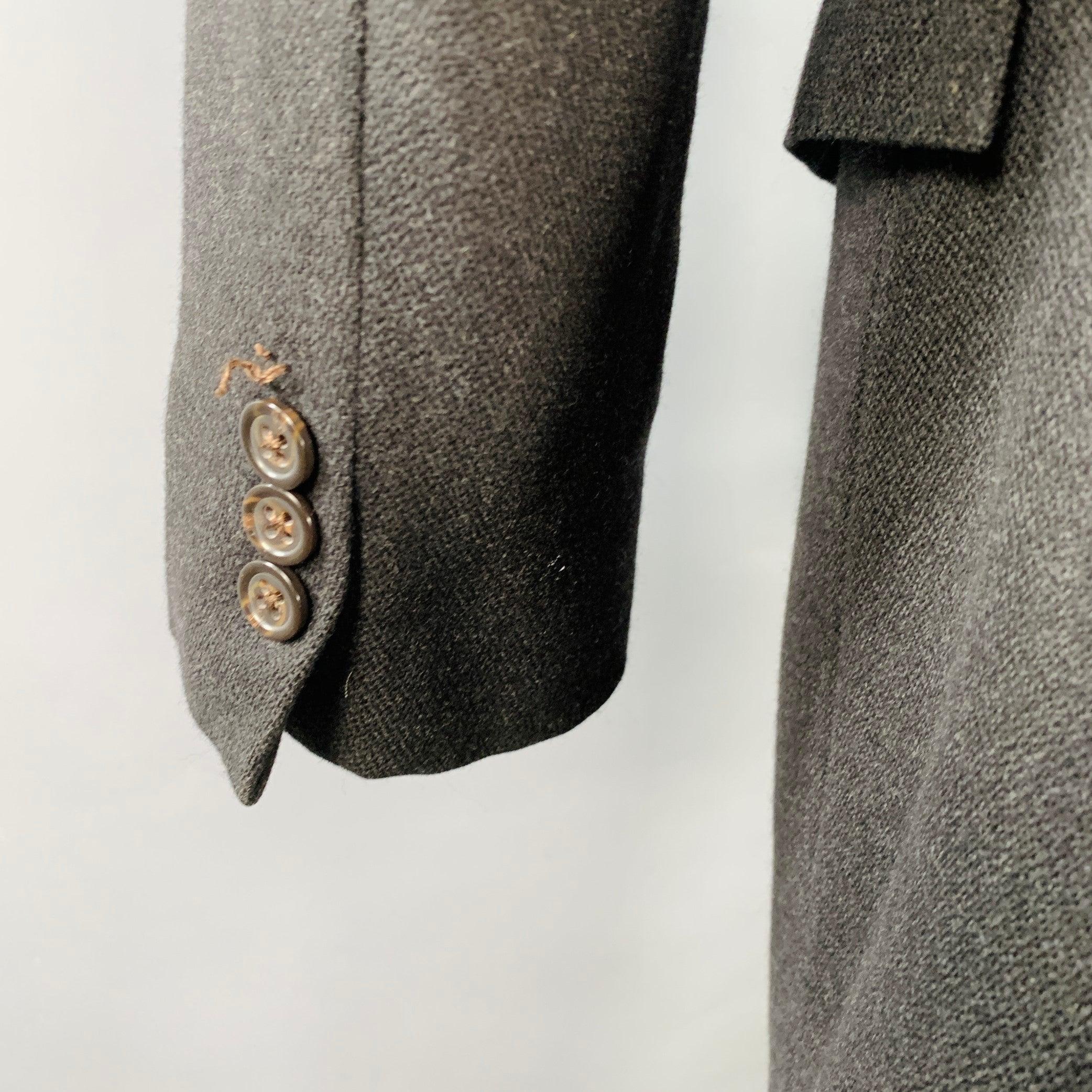 RALPH LAUREN Taille 38 Regular Grey Black Woven Wool Notch Lapel Sport Coat Bon état - En vente à San Francisco, CA