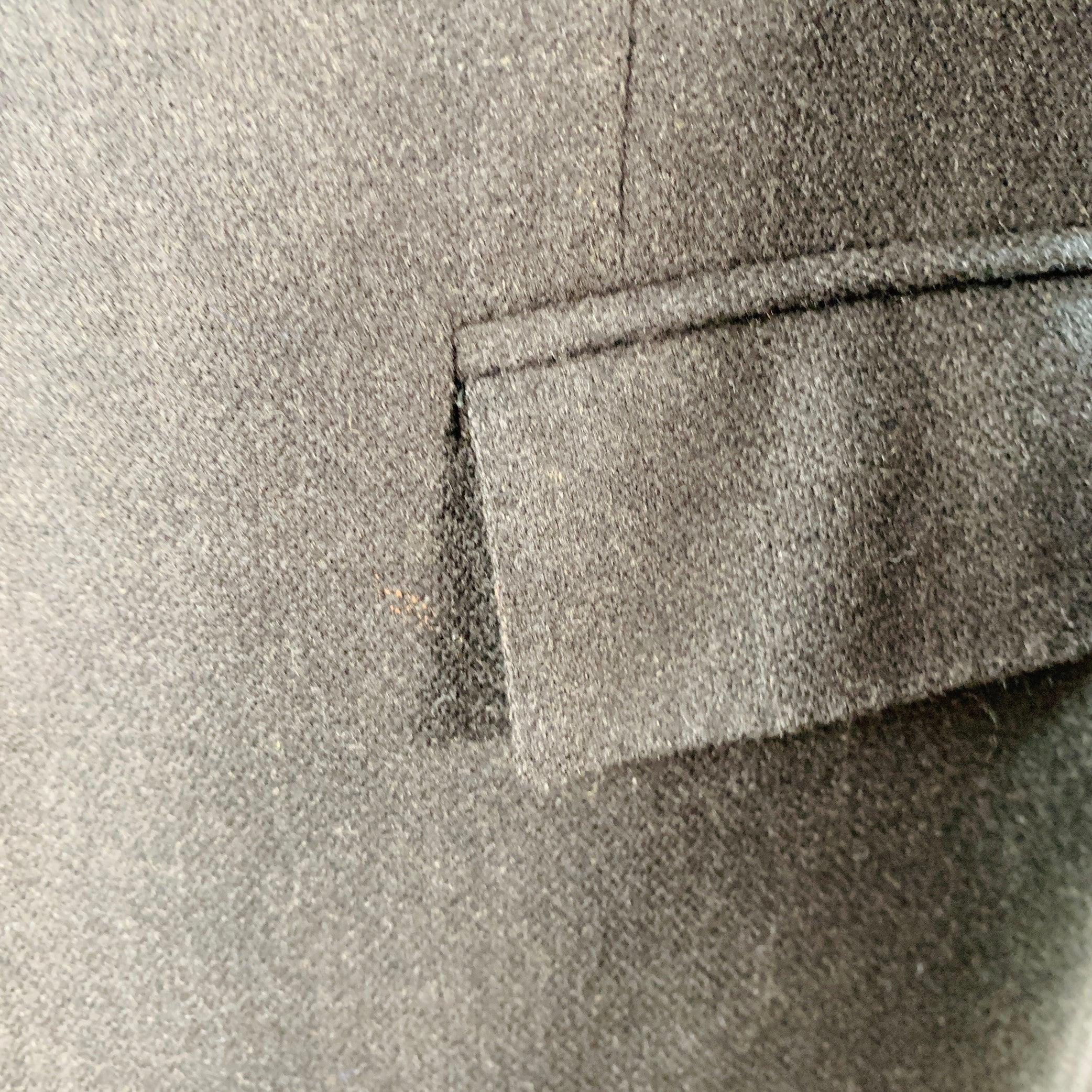 RALPH LAUREN Taille 38 Regular Grey Black Woven Wool Notch Lapel Sport Coat en vente 3