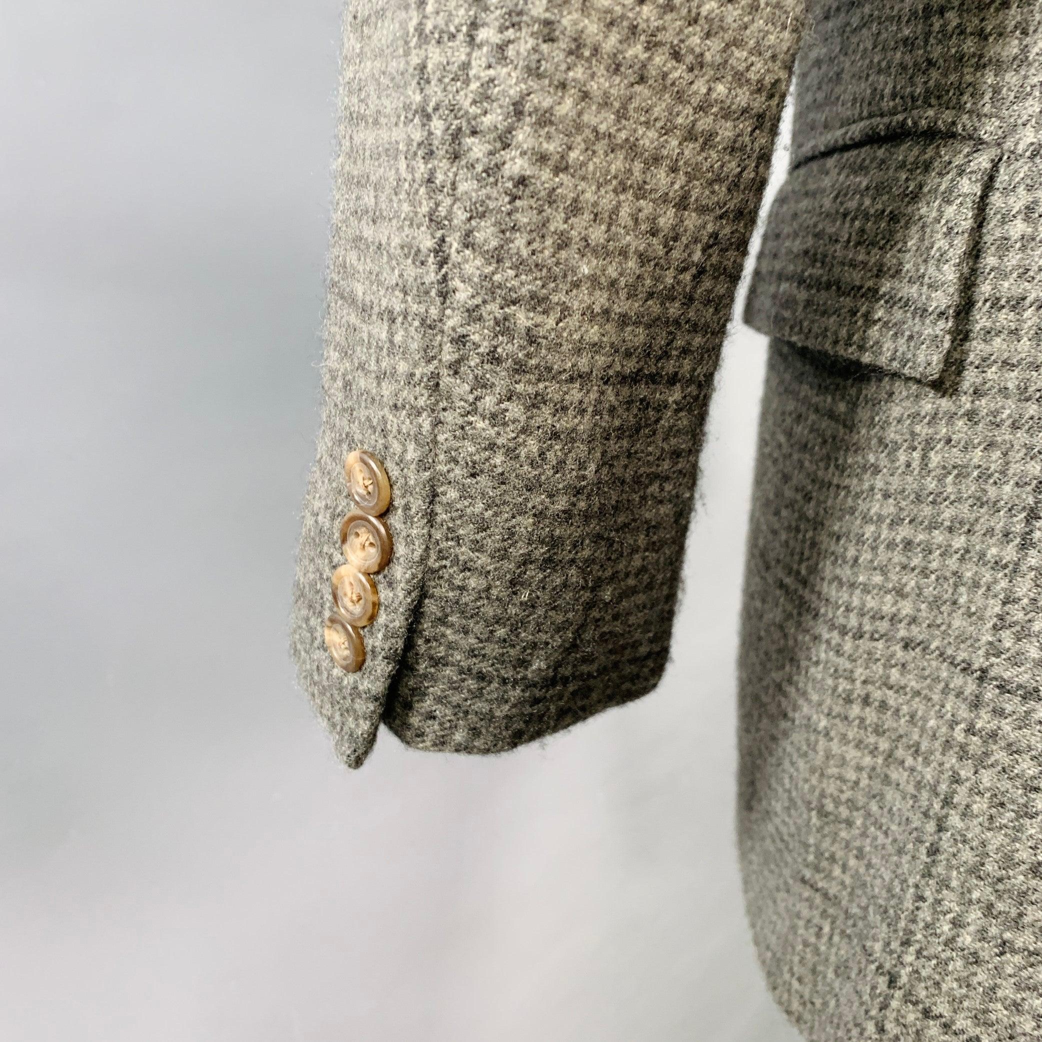 RALPH LAUREN Taille 38 Regular Manteau de sport en cachemire à carreaux gris clair Pour hommes en vente