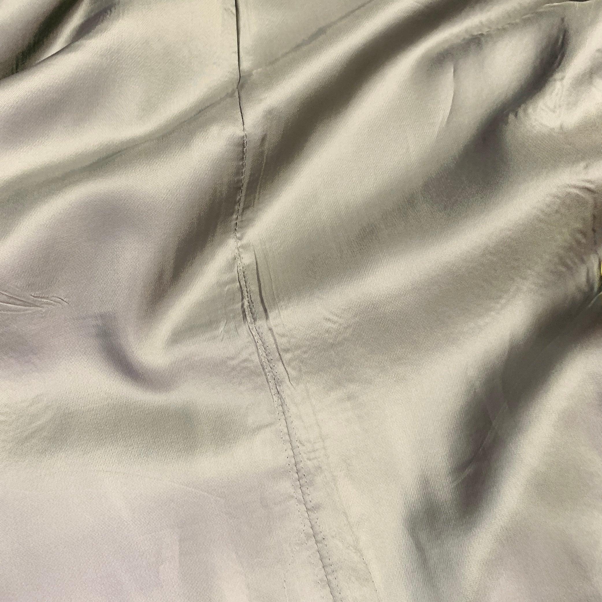 RALPH LAUREN Taille 38 Regular Costume en laine gris clair à revers échancré en vente 6
